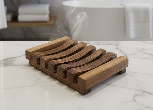 Curved Harmony Bamboo Soap Holder